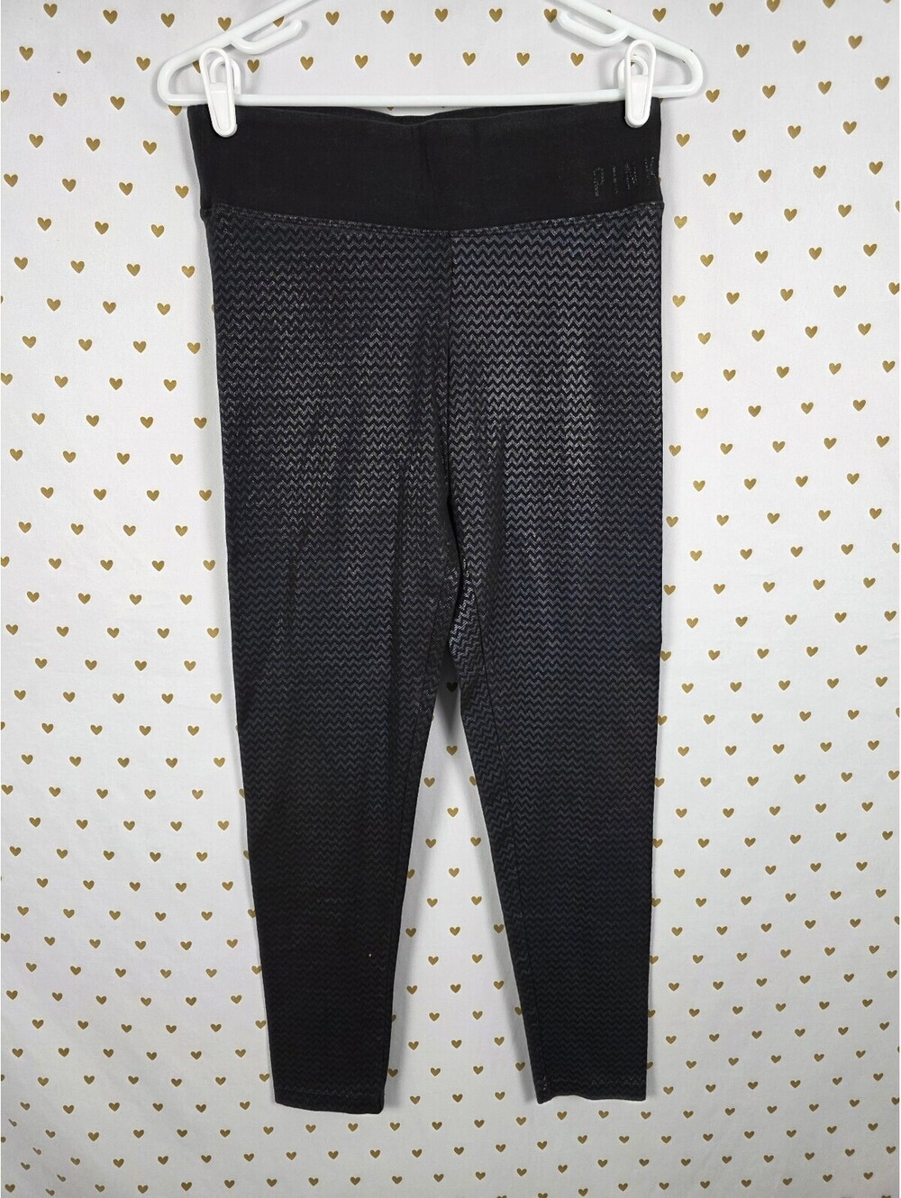 Victorias Secret PINK Chevron Leggings Yoga Pants Zig Zag Small